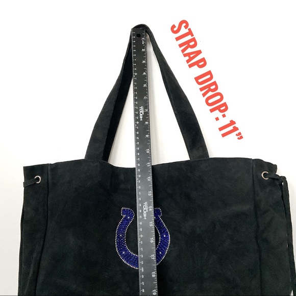 New Colts Tote Bag Rhinestone Colts Logo Large Size, Suede bag - Picture 6 of 7